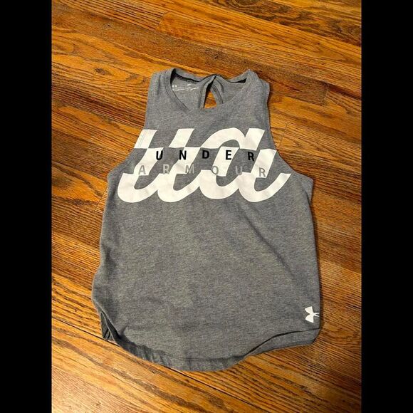 Under Armour Youth Medium  HeatGear Tank Top - Gray - Picture 1 of 3